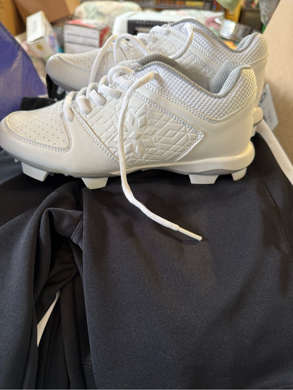 Women’s White softball cleats